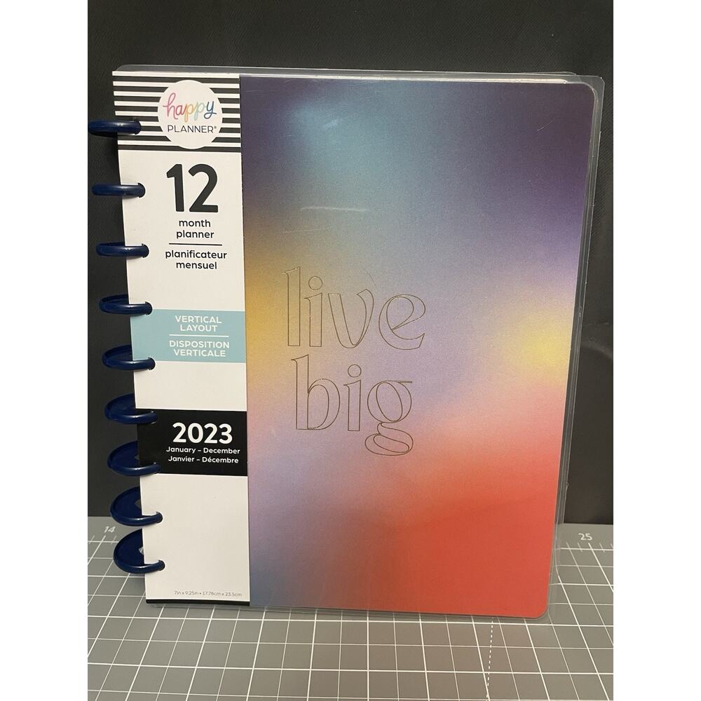 Happy Planner Classic 12 Month Vertical “Live Big” Dated 2023